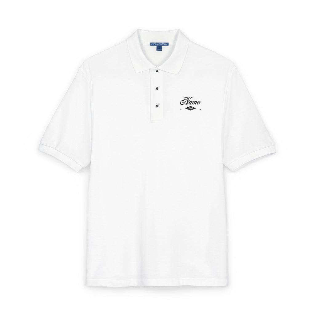 Polo Shirt with embroidered name and year of birth personalization