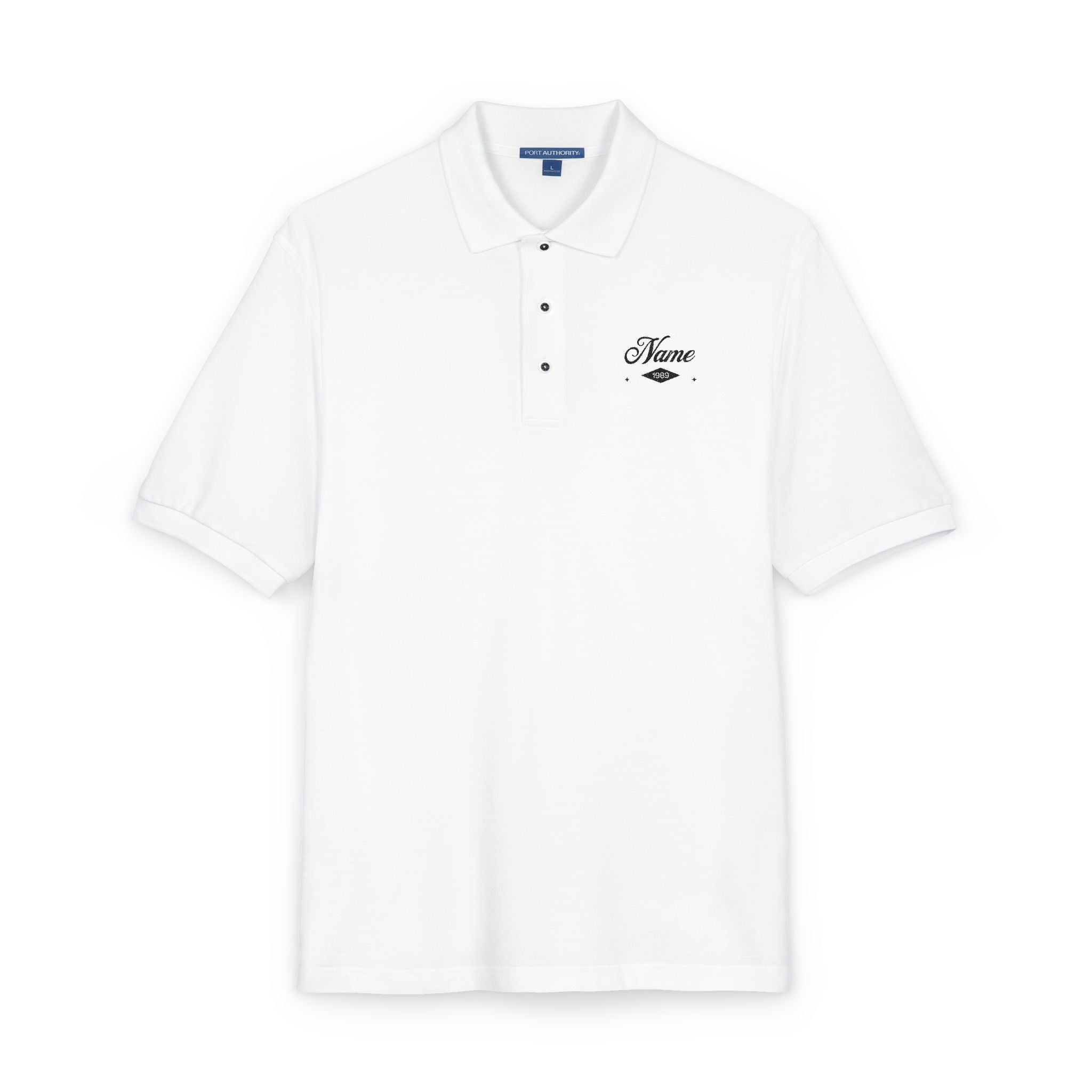 Polo Shirt with embroidered name and year of birth personalization