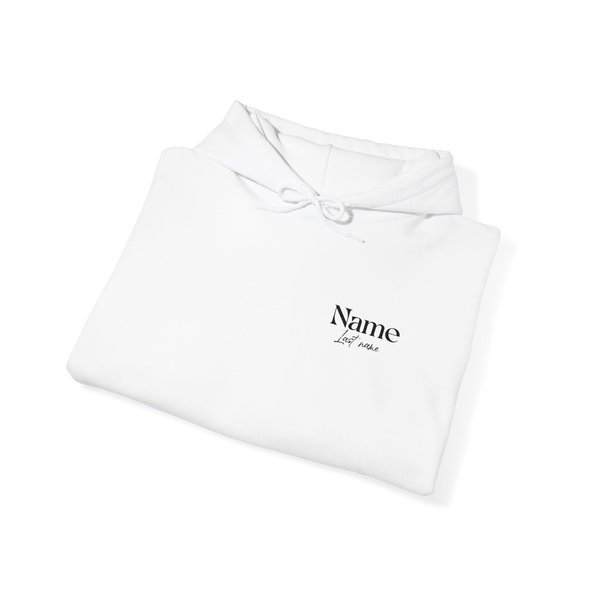 Personalized embroidered name and last name hoodie — Custom “Name Last Name