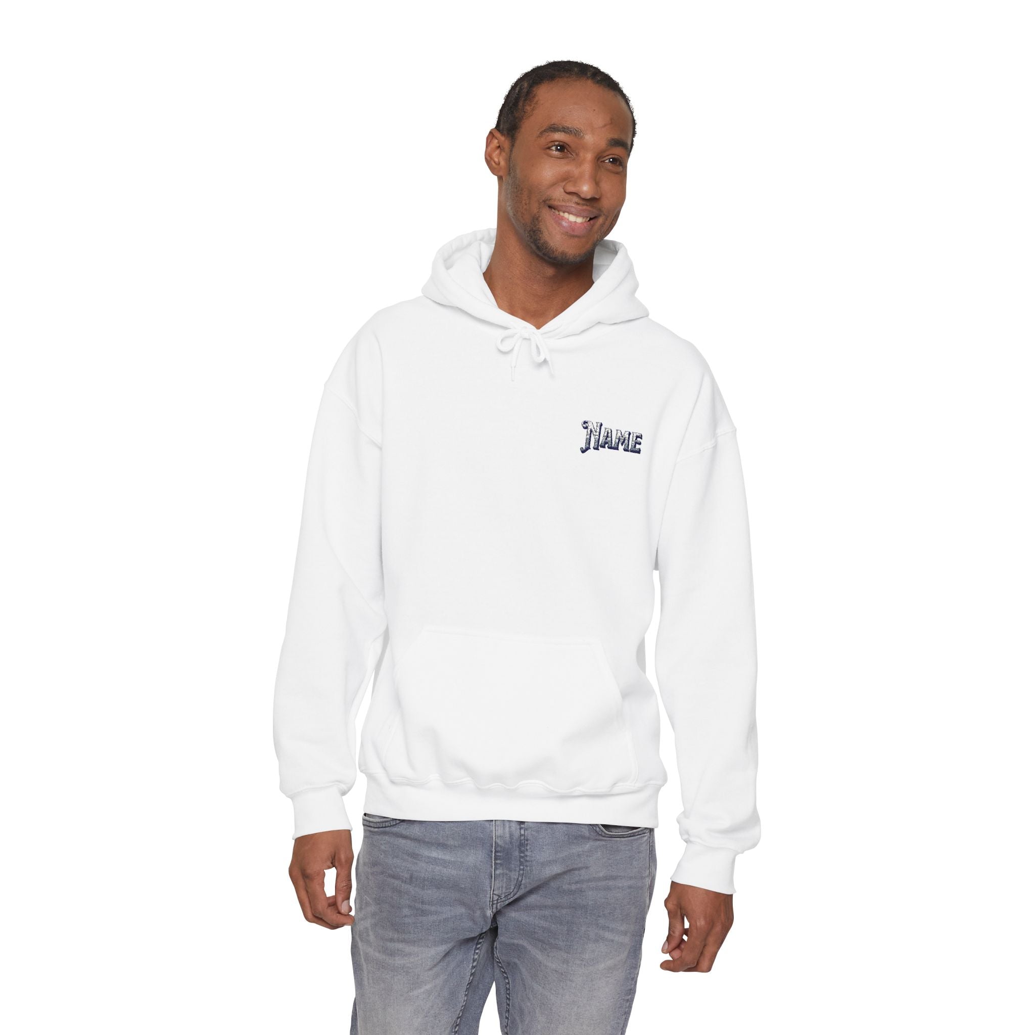 Personalized embroidered name,  Unisex Heavy Blend™ Hooded Sweatshirt