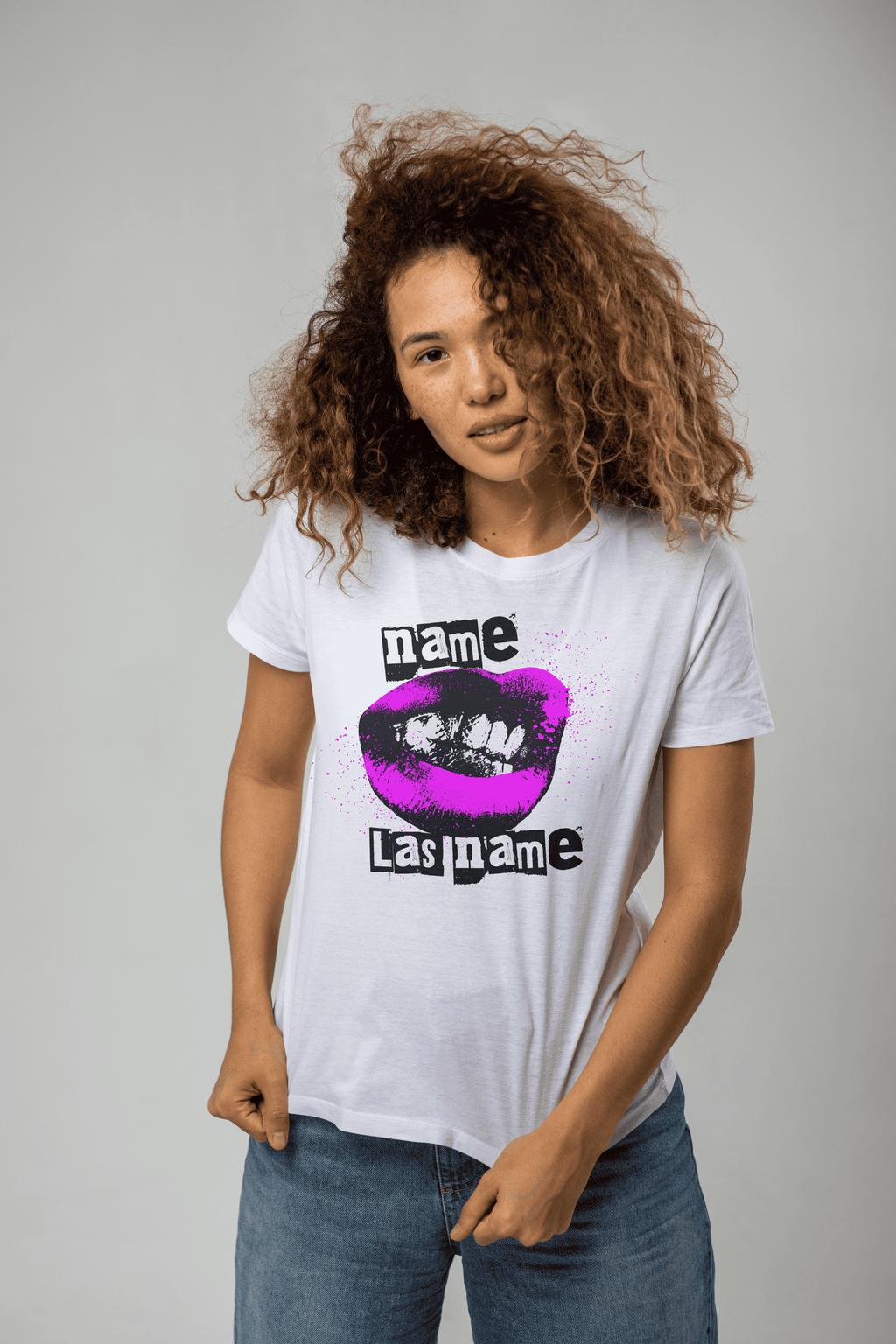 Sexy Lips Neon Edition – Personalized T-Shirt