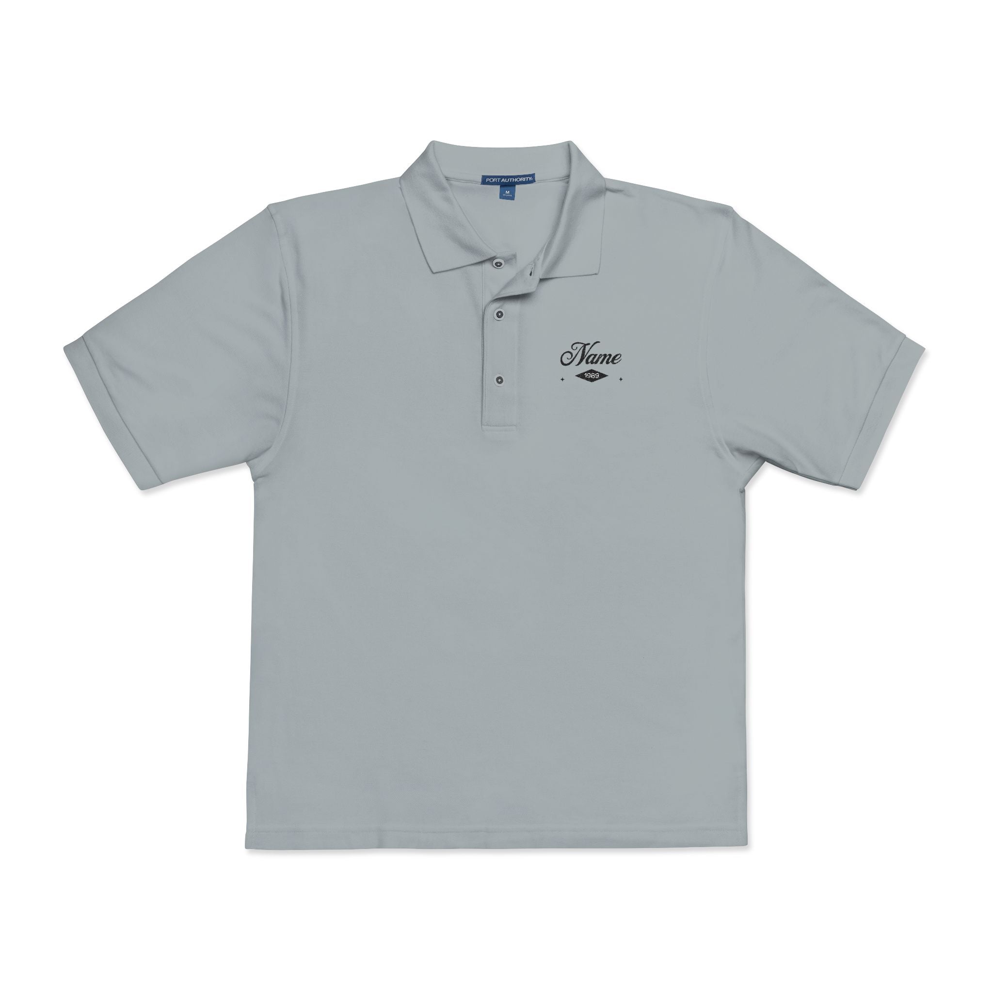 Polo Shirt with embroidered name and year of birth personalization