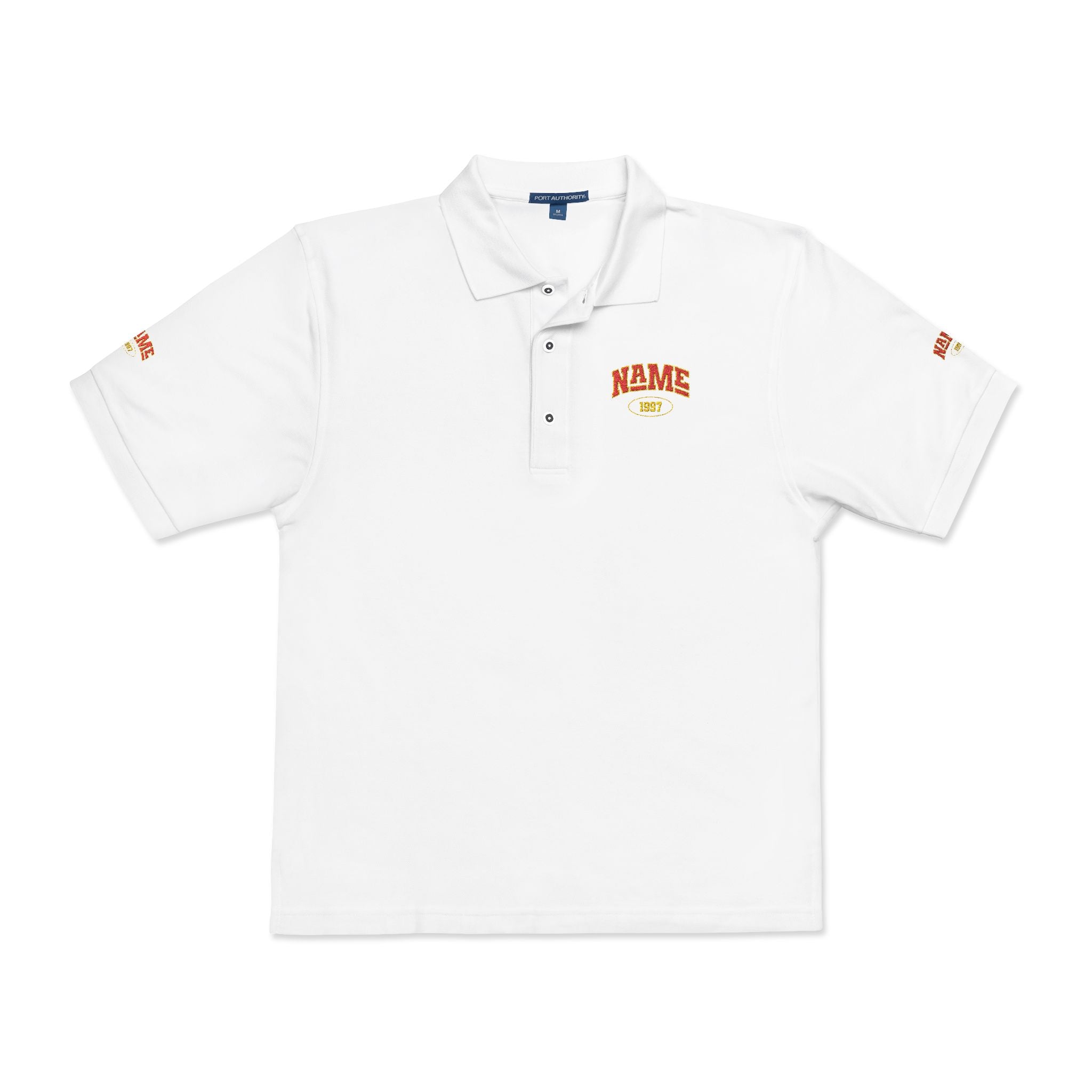 Polo Shirt with embroidered name and year of birth personalization