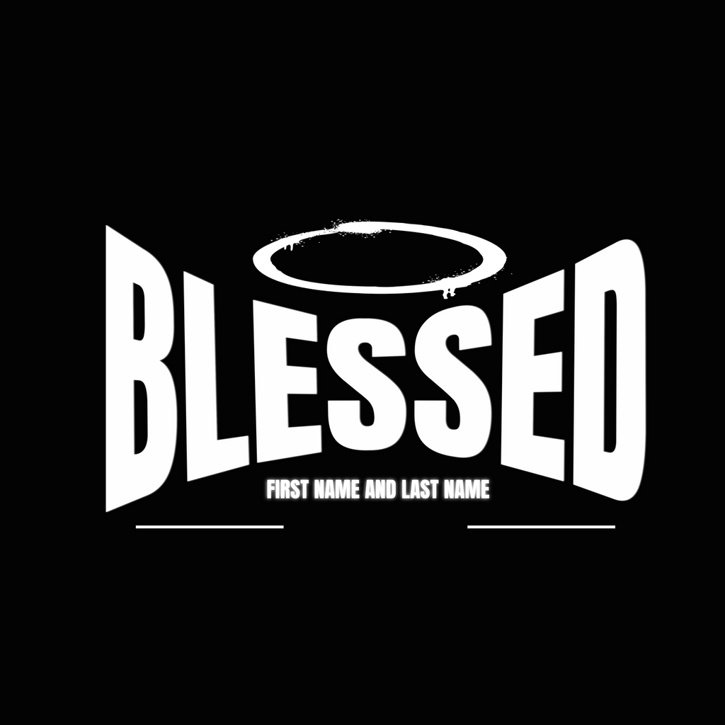 blessed personalized t-shirt with name and last name