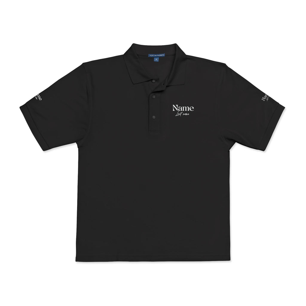 Embroidered Classic Polo Shirt — personalize your name and last name.