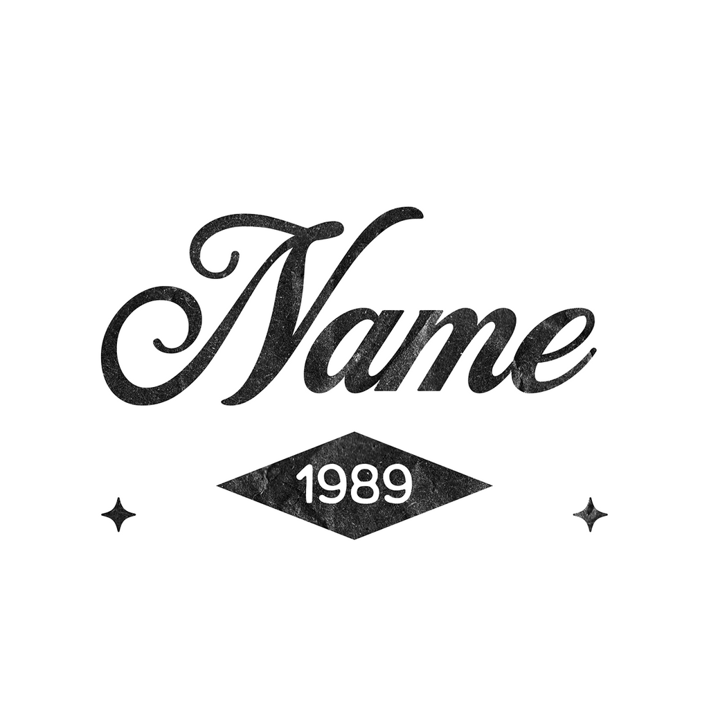 Polo Shirt with embroidered name and year of birth personalization