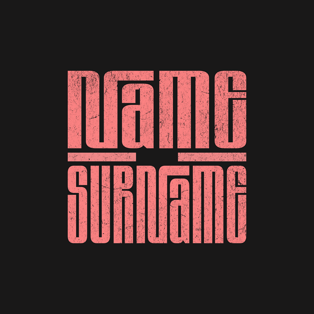 Embroidered Polo Shirt, personalize name and last name with a unique orange style.