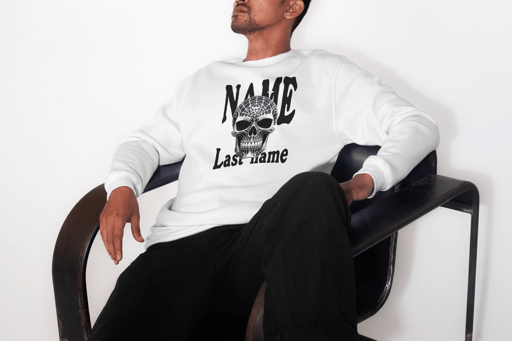 Skull Name Personalized Crewneck Sweatshirt