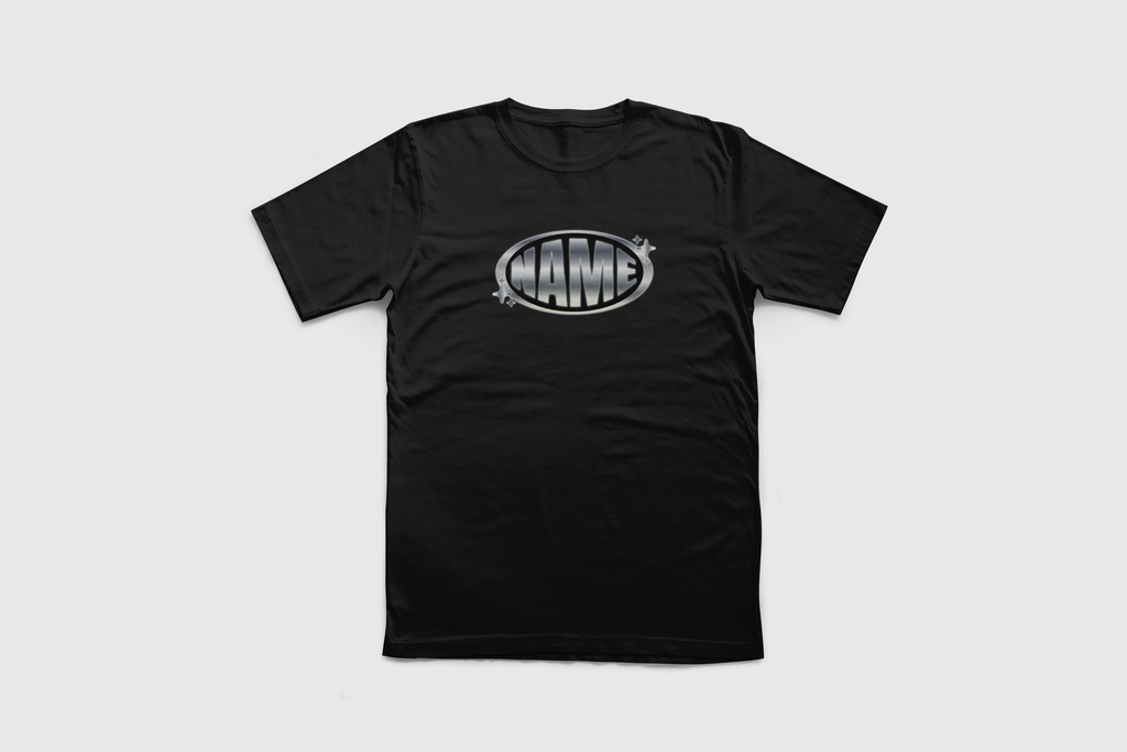 personalized t-shirt with metallic color design