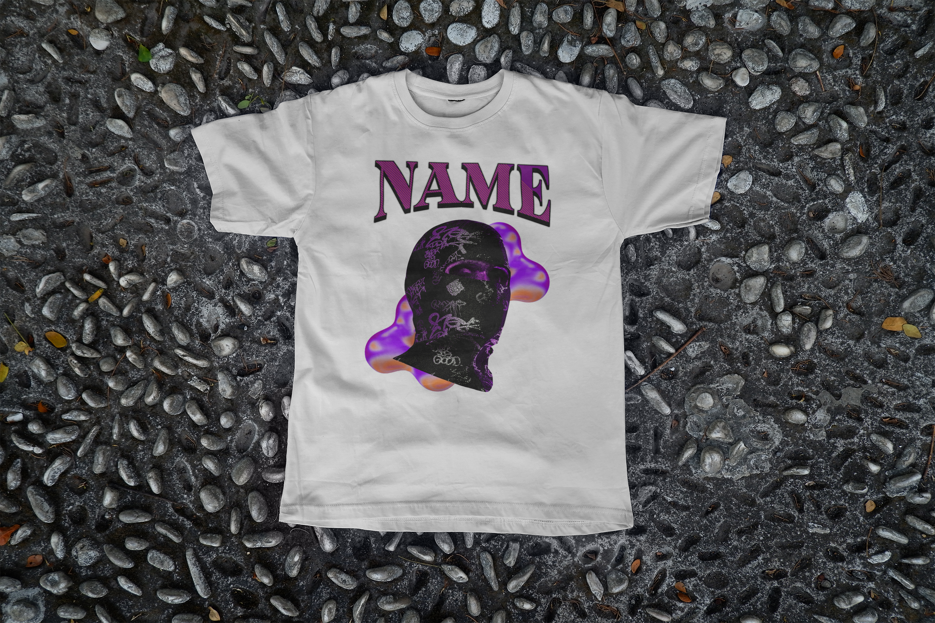 Personalized t-shirt with urban balaclava design