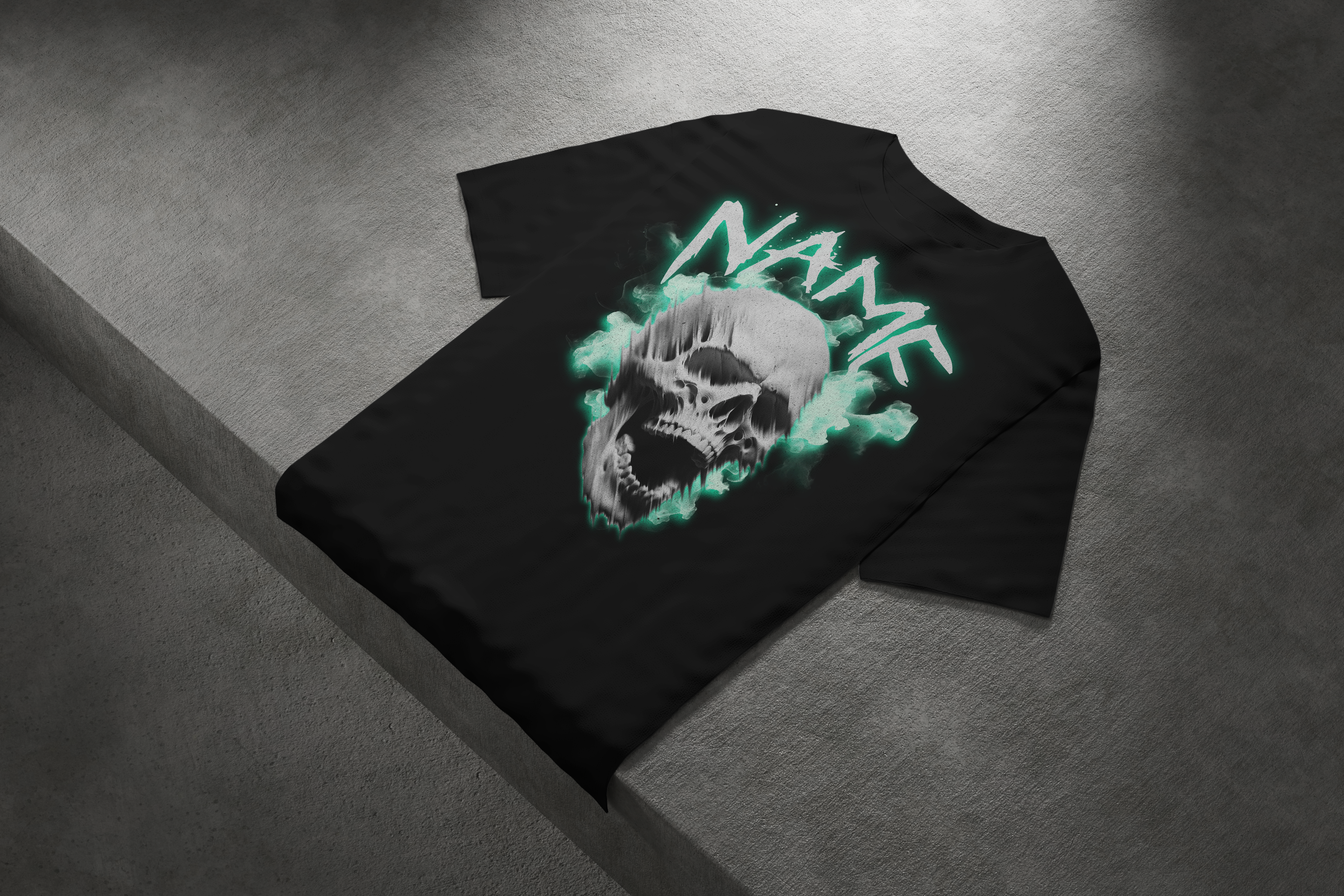personalized t-shirt with skull design