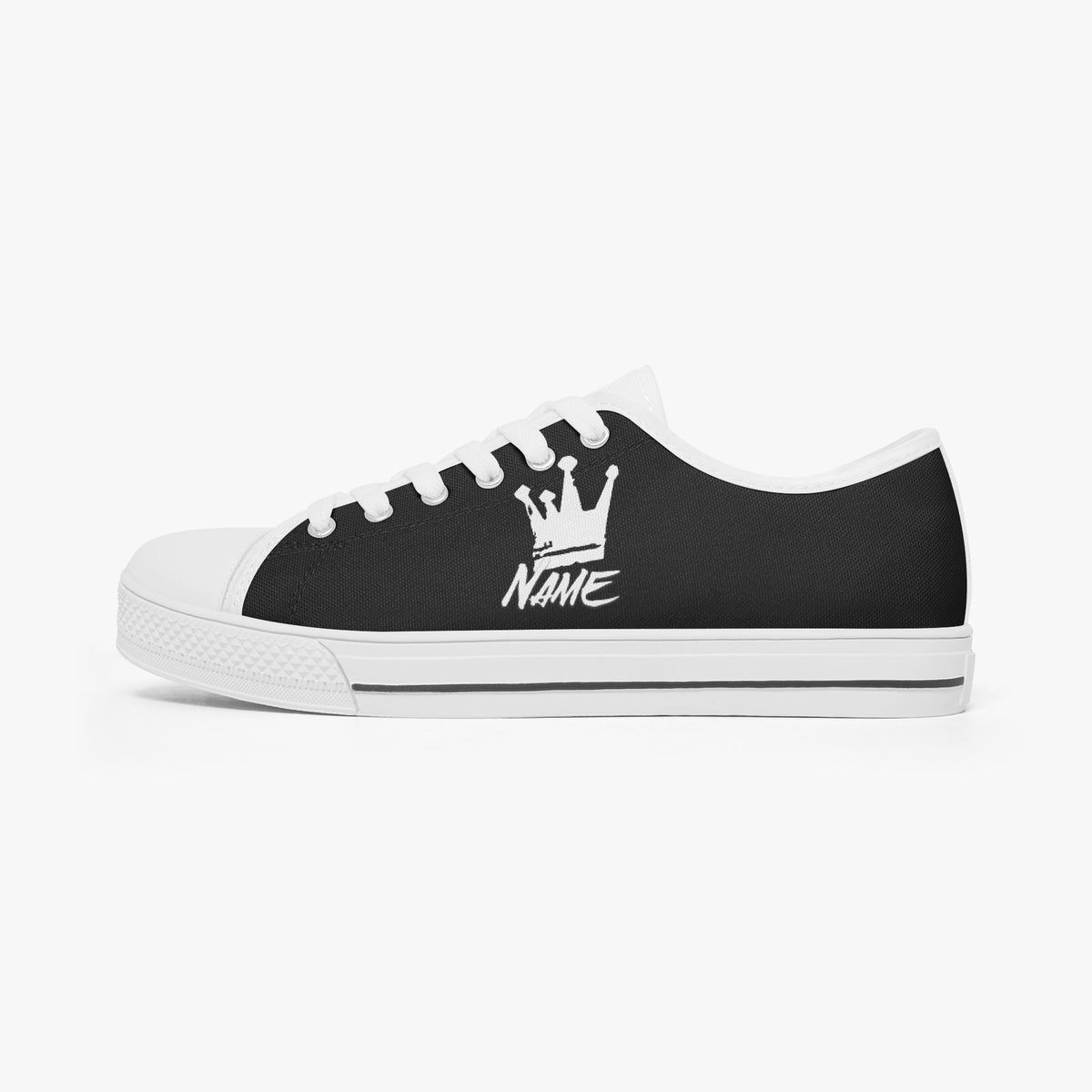 Custom 1048. Classic Low-Top Canvas Shoes - White/Black